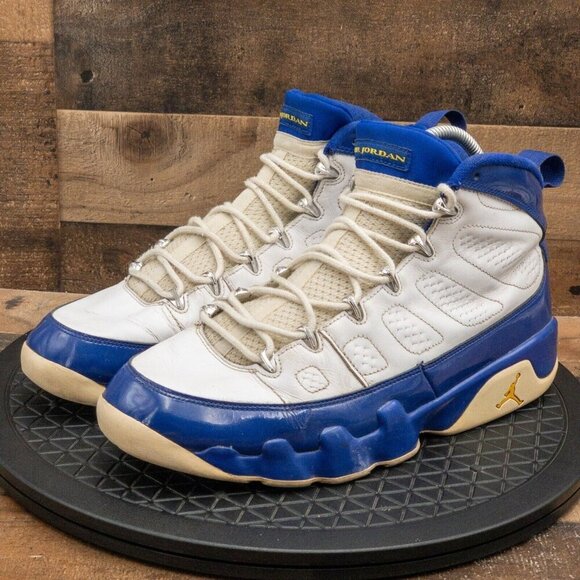 NIKE AIR JORDAN RETRO 9 KOBE LAKERS MENS ATHLETIC SHOES BASKETBALL HIGH SIZE 13 - Picture 1 of 9